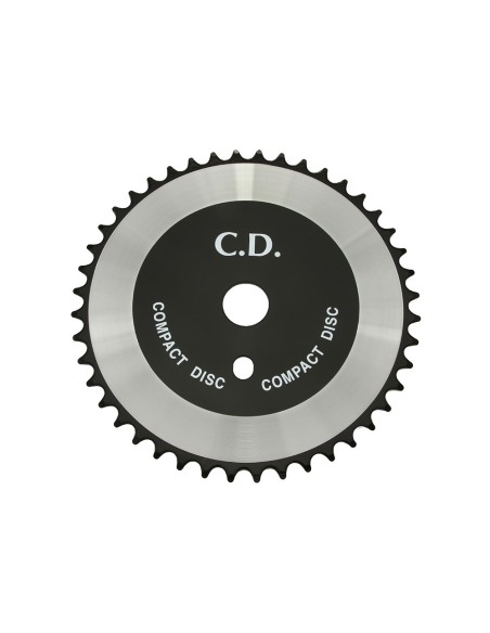 Steel Chainring Compact Disc 1/2 X 1/8 44t Chrome/Black.